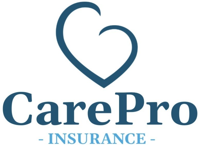 CarePro Insurance logo: a navy heart outline above the name CarePro
